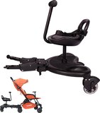 HeppieBabie Universeel Meerijdplankje Deluxe - Zwart