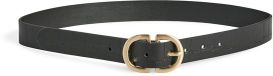 PIECES PCJUVA CROCO JEANS BELT NOOS WB PU Ceinture Femme Polyester Noir