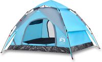 vidaXL Koepeltent 3-persoons Snelontgrendeling Blauw