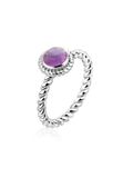 Nenalina - Ring - Amethyst Geburtsstein Februar Boho 925er Silber - Dames