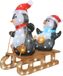 Lumineo LED kerstfiguur acryl pinguïn 110 lampjes 31 x 61,5 x 56,5cm