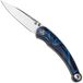 QSP Knife Dolphin QS161-E Polished 14C28N, Blue Resin, zakmes