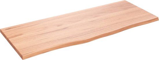vidaXL Wandschap 100x40x2 cm behandeld massief eikenhout lichtbruin