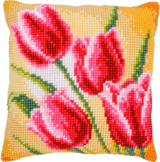 Vervaco Kruissteekkussen Kit Tulpen PN-0204603
