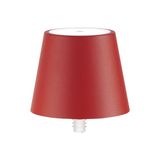 Zafferano Poldina Stopper Lamp, Snoerloze Oplaadbare Flessenlamp met Touch Control, Geschikt voor Binnen en Buiten, Dimmer, 2200-3000 K, Hoogte 11 cm, Kleur Rood