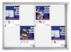 Franken SK6108 schuifglasvitrine schrijfbord magnetisch (8 A4-vellen, 95 x 68 x 4,6 cm) gelakt