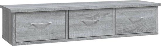 vidaXL Wandkast 88x26x18,5 cm bewerkt hout grijs sonoma eikenkleurig