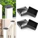 Merkloos Ornement de poteau Pyramide - 10x capuchon de poteau - 91 x 91 mm - Capuchon de poteau en acier inoxydable pour poteaux de jardin en bois - Noir
