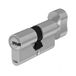 Yale YC101KD323204N1 Europese cilinder met hoge veiligheid, vernikkeld, 32/35 mm, dubbele, koppeling, 4 sleutels