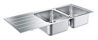 GROHE K500 Roestvrijstalen spoelbak met korfplug, 31588SD1