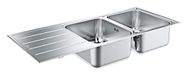 GROHE K500 Roestvrijstalen spoelbak met korfplug, 31588SD1