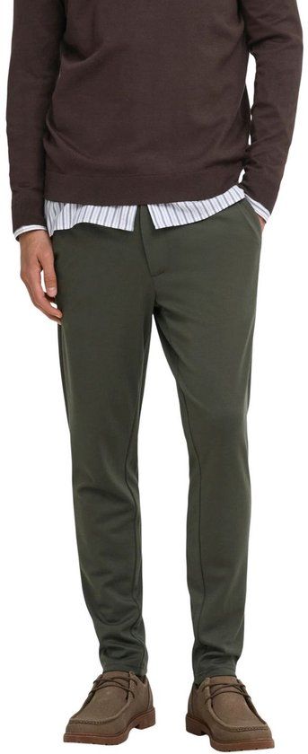 Only & Sons Heren Chino Broek ONSMARK slim Groen 34W / 32L Volwassenen