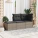 Prolenta Maison Exclusive - 3-delige tuinmeubelset met sofa en kussens, grijs, van polyrotan