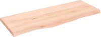 vidaXL Wandschap 100x40x(2-4) cm onbehandeld massief eikenhout