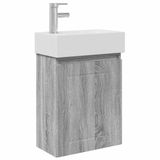 vidaXL Badkamermeubel met kraan Grijs Sonoma 45,5 x 25,5 x 84 cm