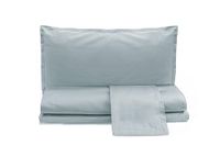zer0bed, Giaccio Beddengoedset voor tweepersoonsbed, 100% katoensatijn, laken, hoeslaken met hoeken, 4 ruches kussenslopen