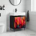 Maison Exclusive HEESCH Chêne Noir Meuble de salle de bain 60 x 40 x 61 cm