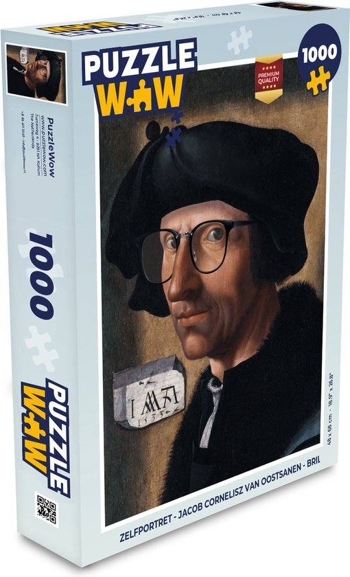 MuchoWow Puzzel Zelfportret - Jacob Cornelisz van Oostsanen - Bril - Legpuzzel - Puzzel 1000 stukjes volwassenen