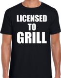 Bellatio Decorations Shoppartners Bv Licensed to grill bbq / barbecue t-shirt zwart - cadeau shirt voor heren - verjaardag / vaderdag kado XXL