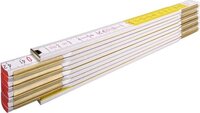 STABILA Duimstok - Hout - Wit/Geel - 2m