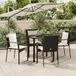 Prolenta Maison Exclusive 5-delige tuinset met kussens, zwart, van polyrotan