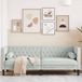vidaXL Driezitsbank Chesterfield-stijl met bolsters fluweel lichtgrijs