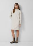 s.Oliver Gebreide jurk met rolkraag voor dames, beige