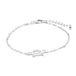 LUXENTER Armband alfabet met zilveren afwerking - letter D