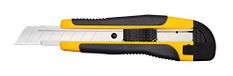 Wedo 78618 Allround Cutter (mesgeleiding, van metaal, 18 mm) zwart/geel