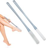 Impact Life 2 pièces brosse pour les pieds pour la douche et gratte-dos avec long manche - brosse de bain brosse pour le corps