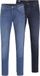 JACK & JONES JJIGLENN JJORIGINAL SQ 260/223 2PK MP Heren Jeans W34 X L32 Katoen Slim Fit Blue Denim
