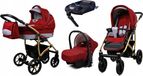 BabyLux® Largo | Ensemble de poussette 4en1 | Chili Silver | Poussette combinée | Ensemble de poussette | Isofix
