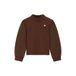 Le Chic semi-transparante blousetop - donkerbruin