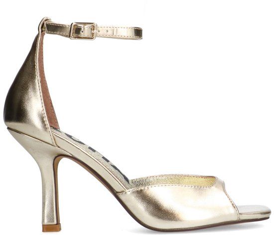 Sacha - Dames - Gouden sandalen met hak - Maat 40