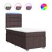 vidaXL Boxspringbed met matras, donkerbruin, 100x200 cm, met stoffen bekleding