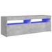 VidaXL TV-meubel met LED-verlichting, betonkleur, 120x35x40 cm