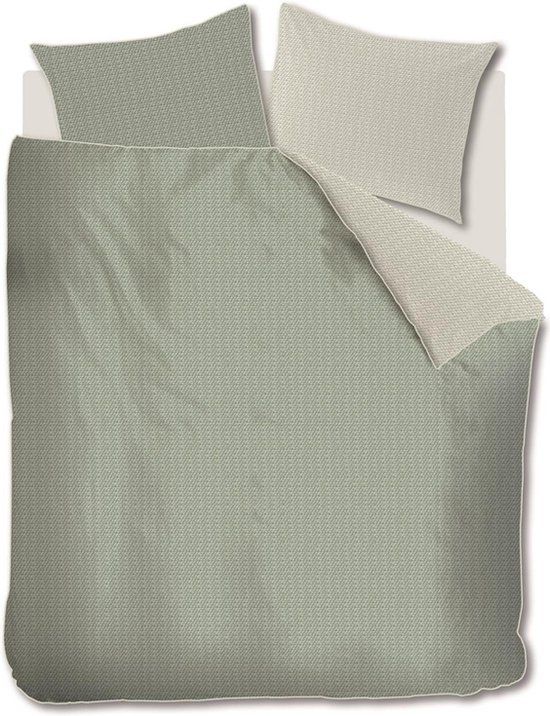 Riviera Maison Bambu dekbedovertrek - Eenpersoons - 140x200/220 - Grijsgroen