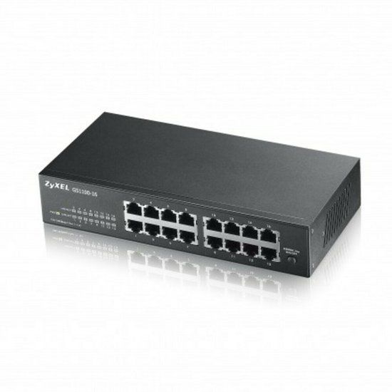 Zyxel GS1100-16 - 16-Port Gigabit Ethernet Unmanaged Switch - Fanless Design