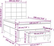 vidaXL Boxspringbed met matras, lichtgrijs, 120x190 cm, gestoffeerd