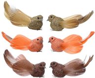 Decoris Vogel foam l3.5b11h3.5 cm a6 2st kerst