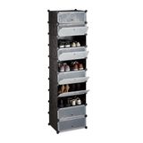 Relaxdays Schoenenrek 10 Etages - Zwart