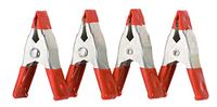 kwb Veerklem 50 mm van staal, spanbreedte 20 mm, 4-pack, hoge veerkracht voor lijm- en lijmwerkzaamheden, veerklem om vast te klemmen en vast te houden