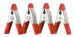 kwb Veerklem 50 mm van staal, spanbreedte 20 mm, 4-pack, hoge veerkracht voor lijm- en lijmwerkzaamheden, veerklem om vast te klemmen en vast te houden