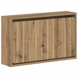 vidaXL Wandgemonteerde Schoenenkast ZWOLLE Hout Artisanaal eiken 71 x 17 x 43 cm