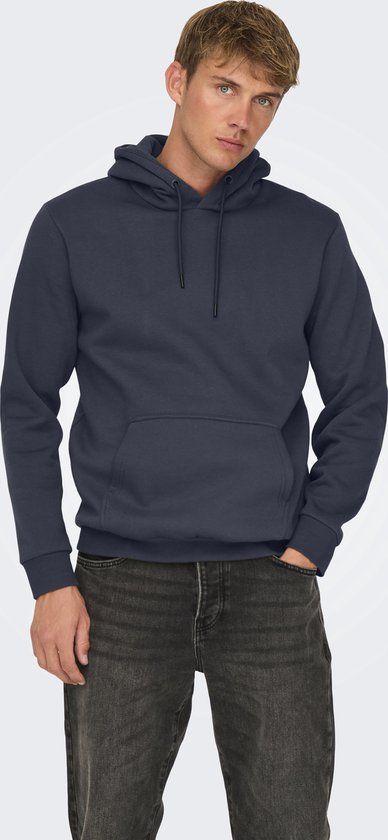ONLY & SONS Ceres Heren Trui met capuchon - Blauw - XXL