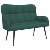 vidaXL 2-Zits Sofa Donkergroen Stof