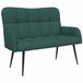 vidaXL Canapé 2 places Tissu vert foncé