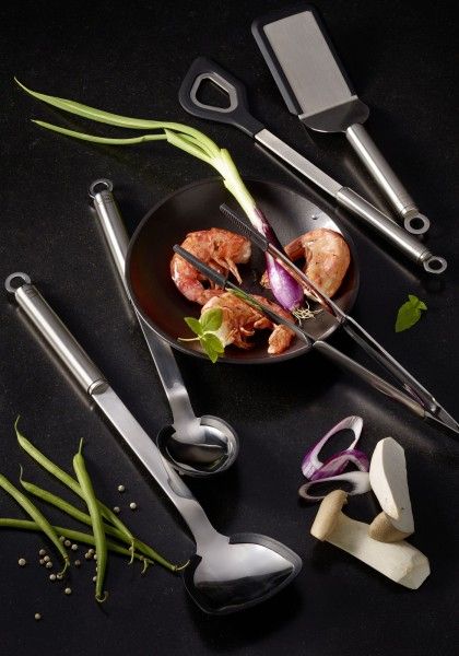 Rösle Wokspatel - Siliconen & RVS - Zilver - 34.5 cm