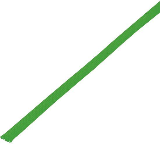 TRU COMPONENTS Gevlochten slang Groen PET 8 tot 14 mm 10 m