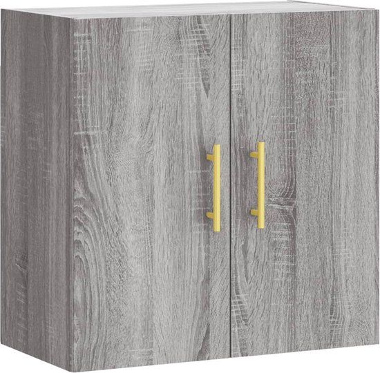 vidaXL Wandkast - 60x31x60 cm - Bewerkt Hout - Grijs Sonoma Eikenkleurig